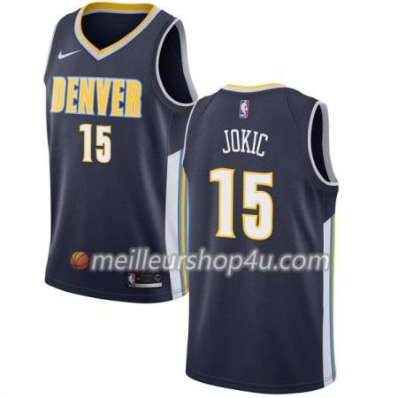 Maillot Basket Homme Denver Nuggets Nikola Jokic 15 Nike 2017-18 Navy Swingman